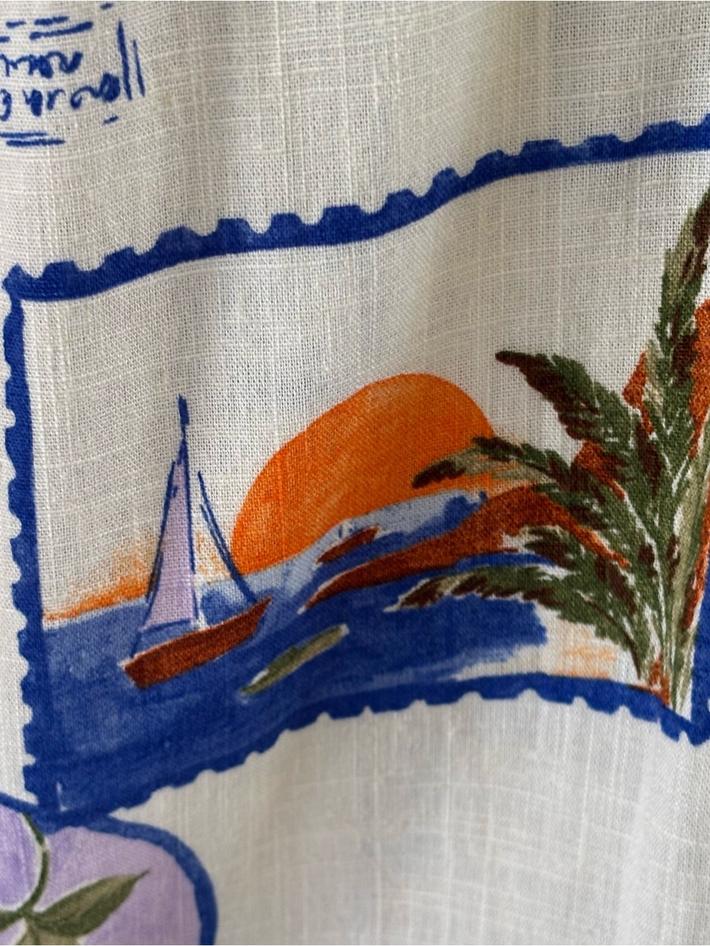 Label of Love Blue Moon Postcard Linen Blend Pull On Pants Women L - 27x28.5 NWT - Picture 7 of 8